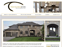 Tablet Screenshot of goldeneyedevelopments.com